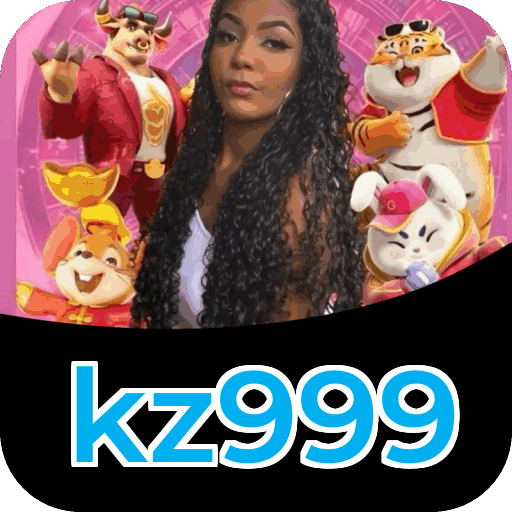 Interface do aplicativo kz999 mostrando jogos disponíveis no iOS e Android